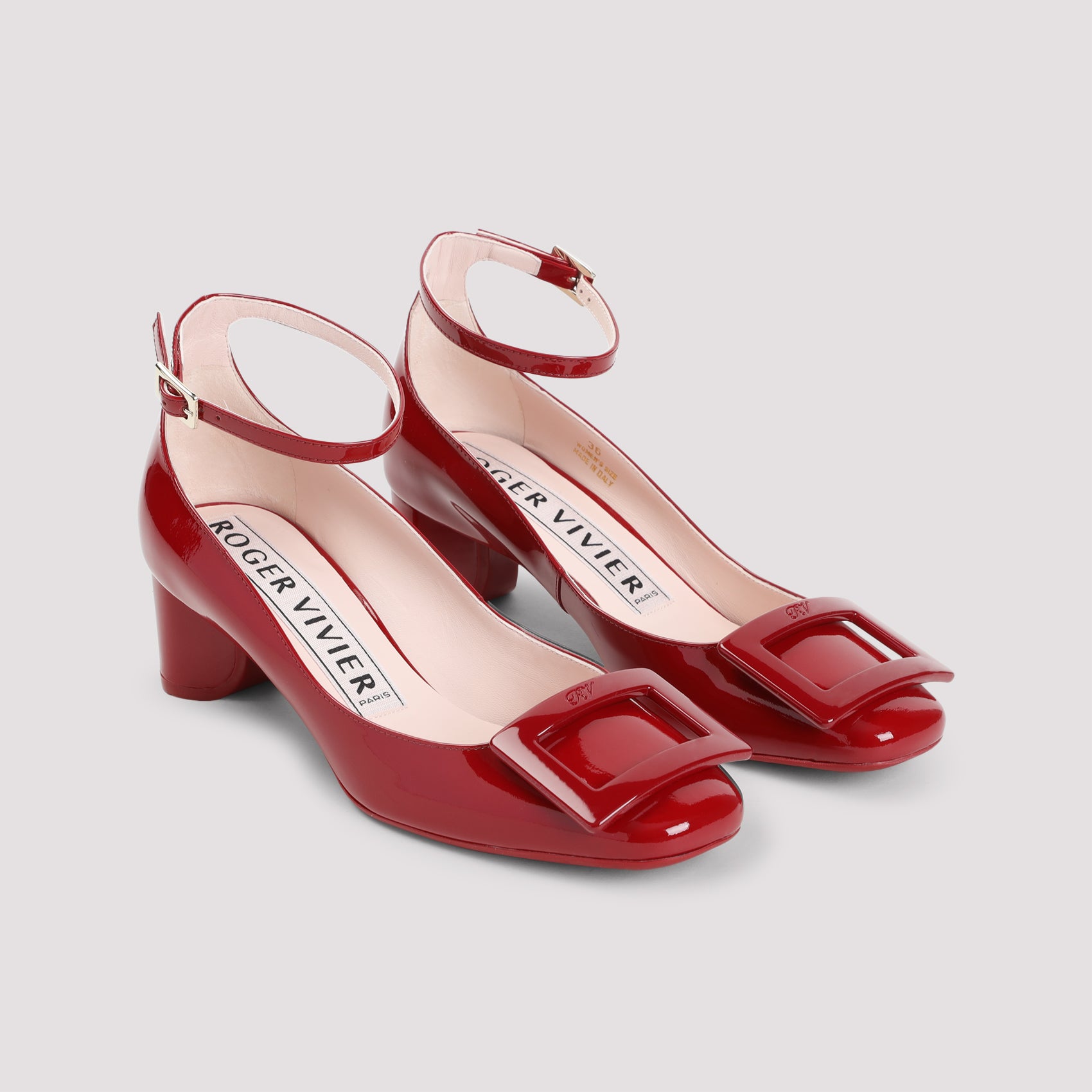 Roundy Lacquered Ankle Strap Dec 45 Pumps