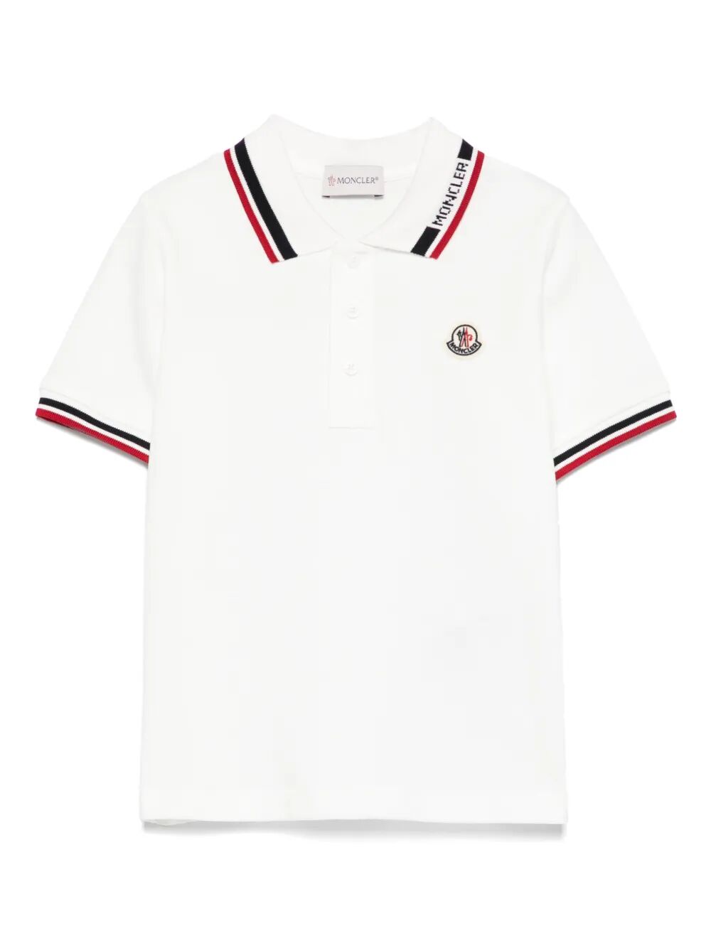 TRICOLOUR-TRIMMED COTTON PIQUÉ POLO SHIRT