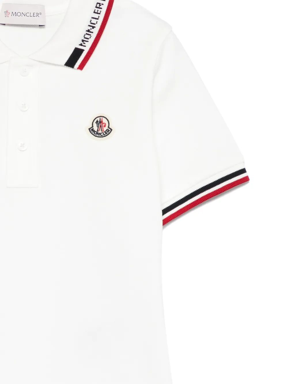 TRICOLOUR-TRIMMED COTTON PIQUÉ POLO SHIRT