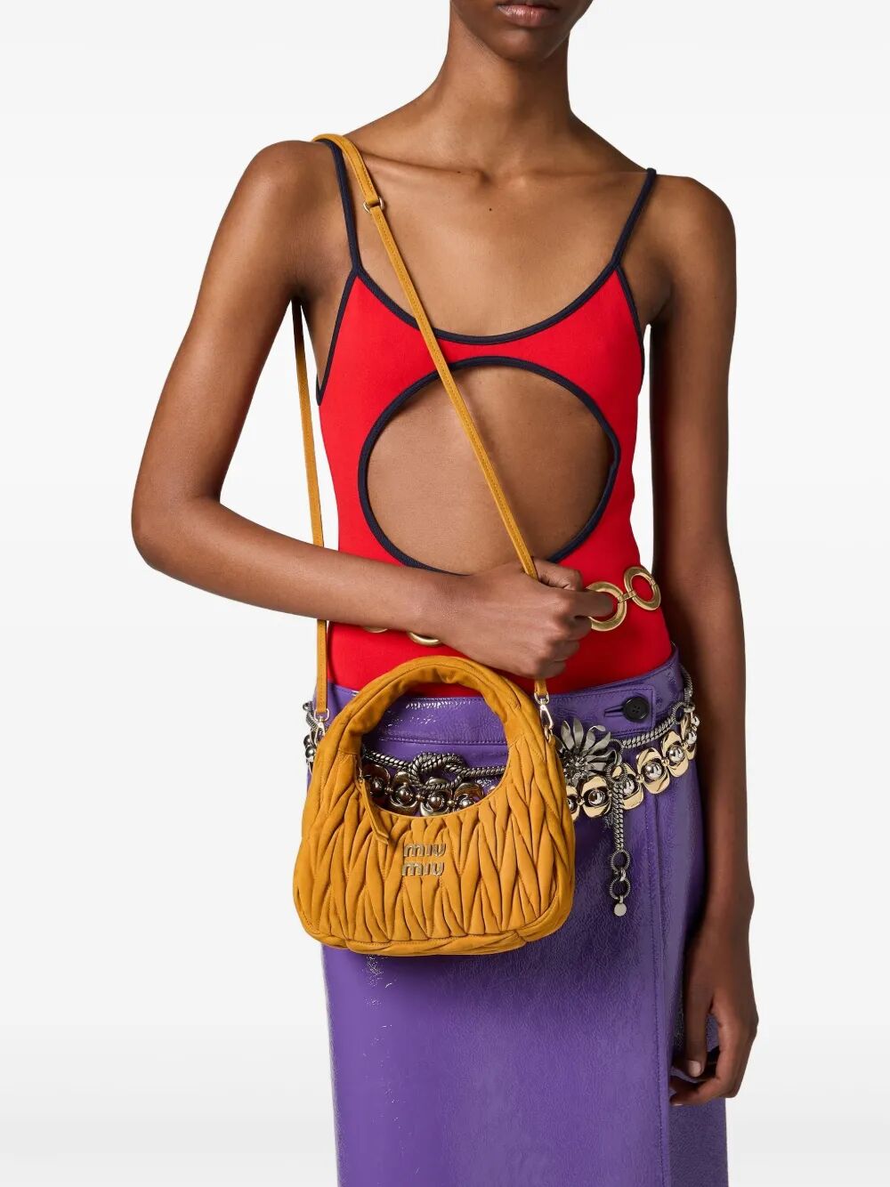 SMALL WANDER MATELASSÉ SUEDE BAG