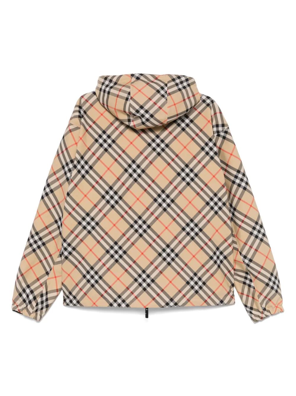 CHECK MOTIF ZIPPED JACKET