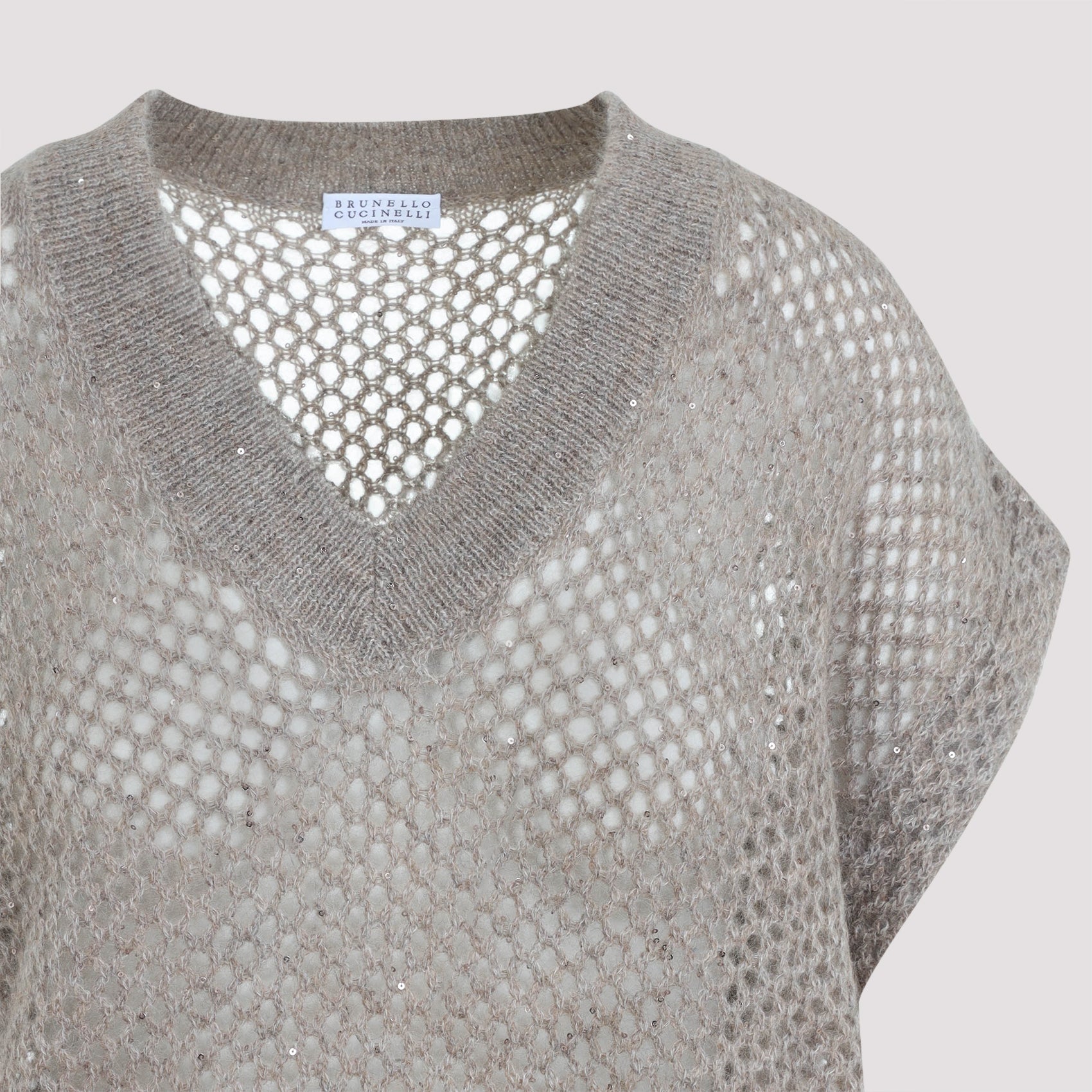 Mohair Diamond Knit Vest