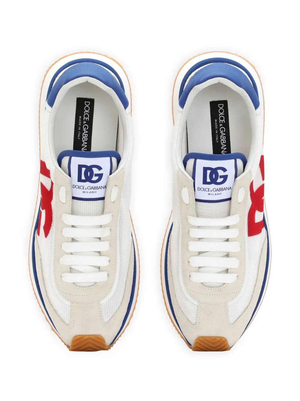 SUEDE AND MESH DG CUSHION SNEAKERS
