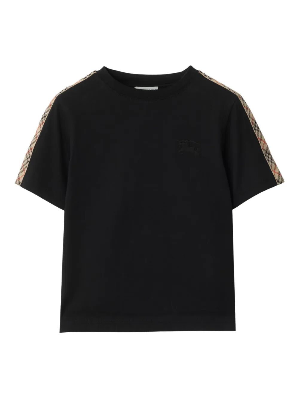 CHECK TRIM COTTON T-SHIRT