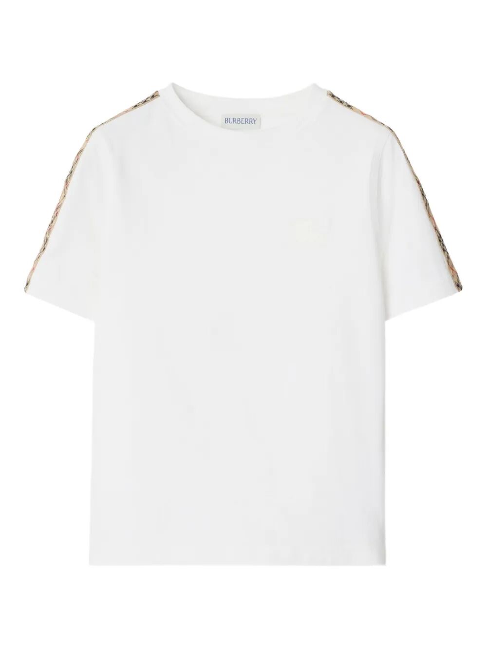 CHECK TRIM COTTON T-SHIRT