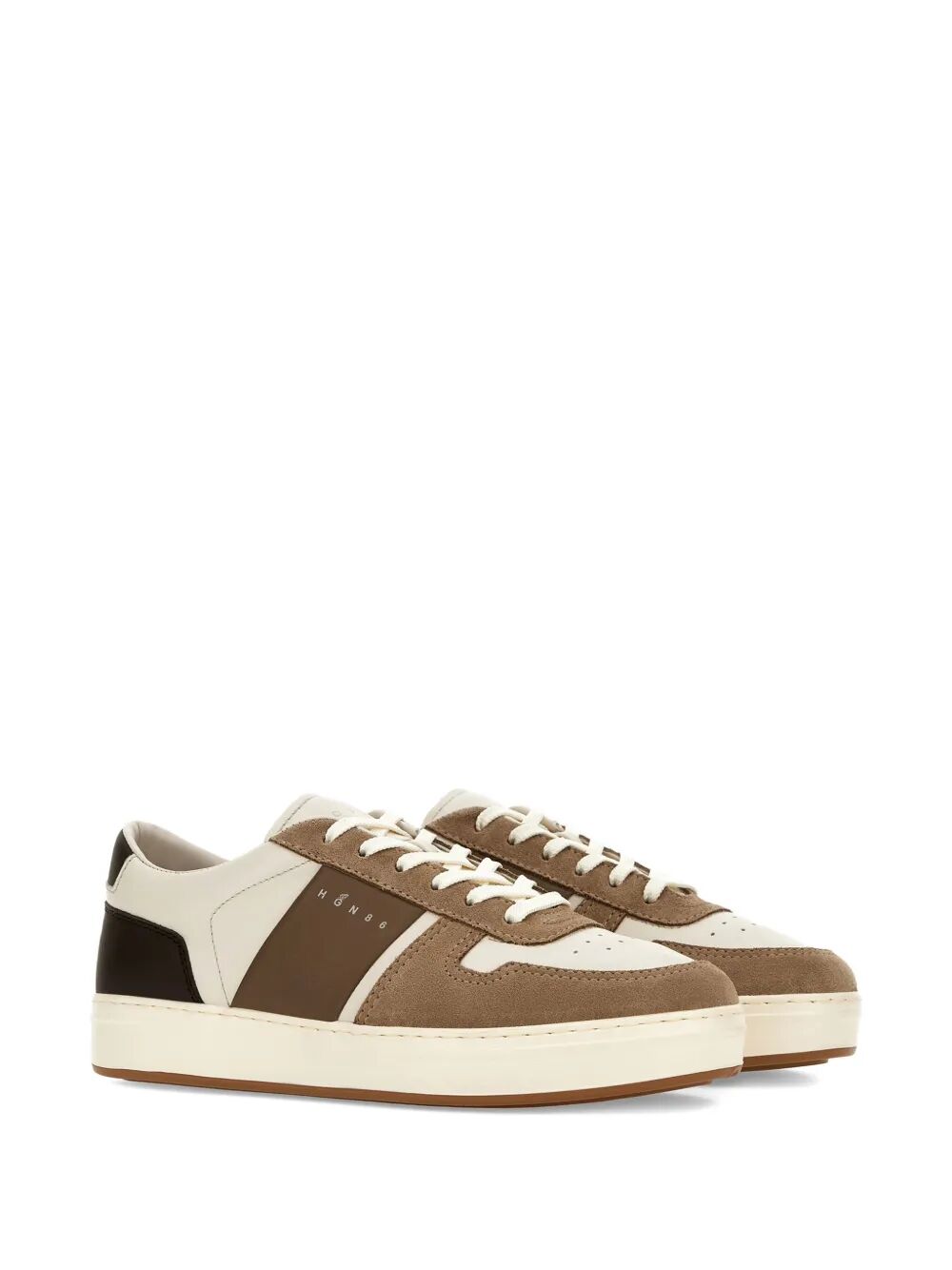 H-TV SUEDE AND NAPPA LEATHER SNEAKERS