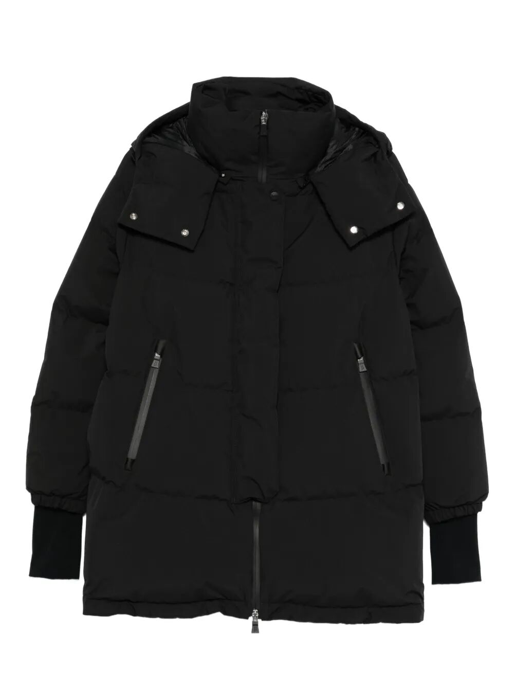 TWO LAYERS HOODED PUFFER COAT