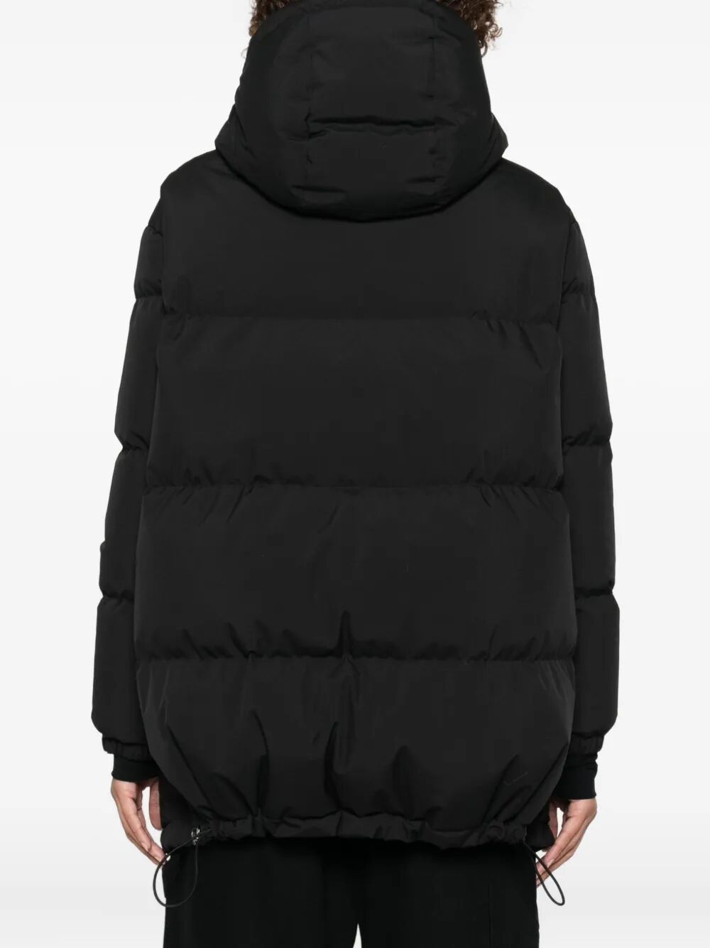 TWO LAYERS HOODED PUFFER COAT