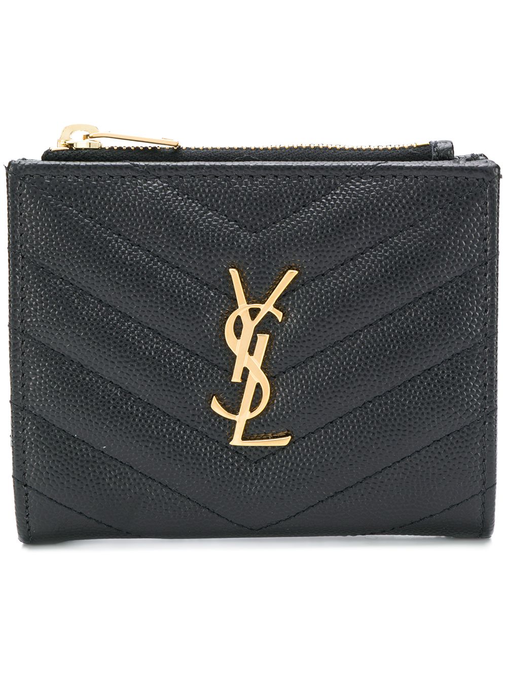 CASSANDRE MATELASSÉ BI-FOLD WALLET IN GRAIN DE POUDRE LEATHER