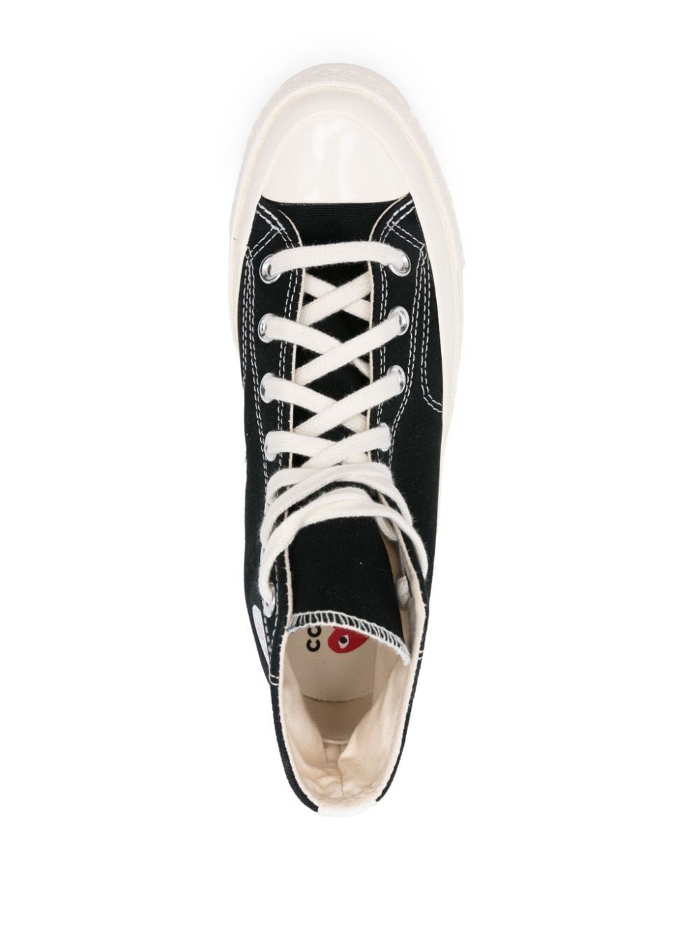 SMALL RED HEART HIGH-TOP SNEAKERS