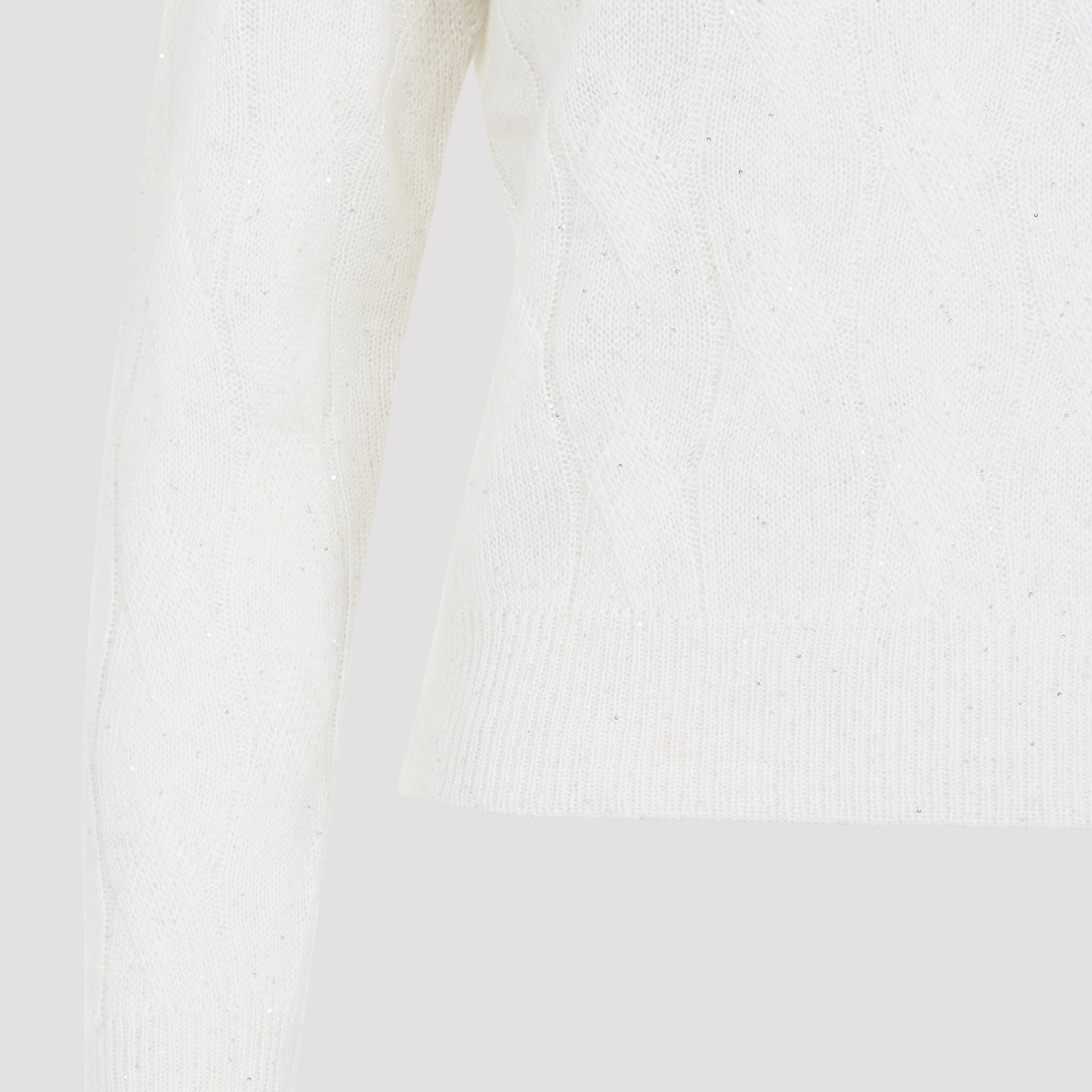 Braid White Sweater