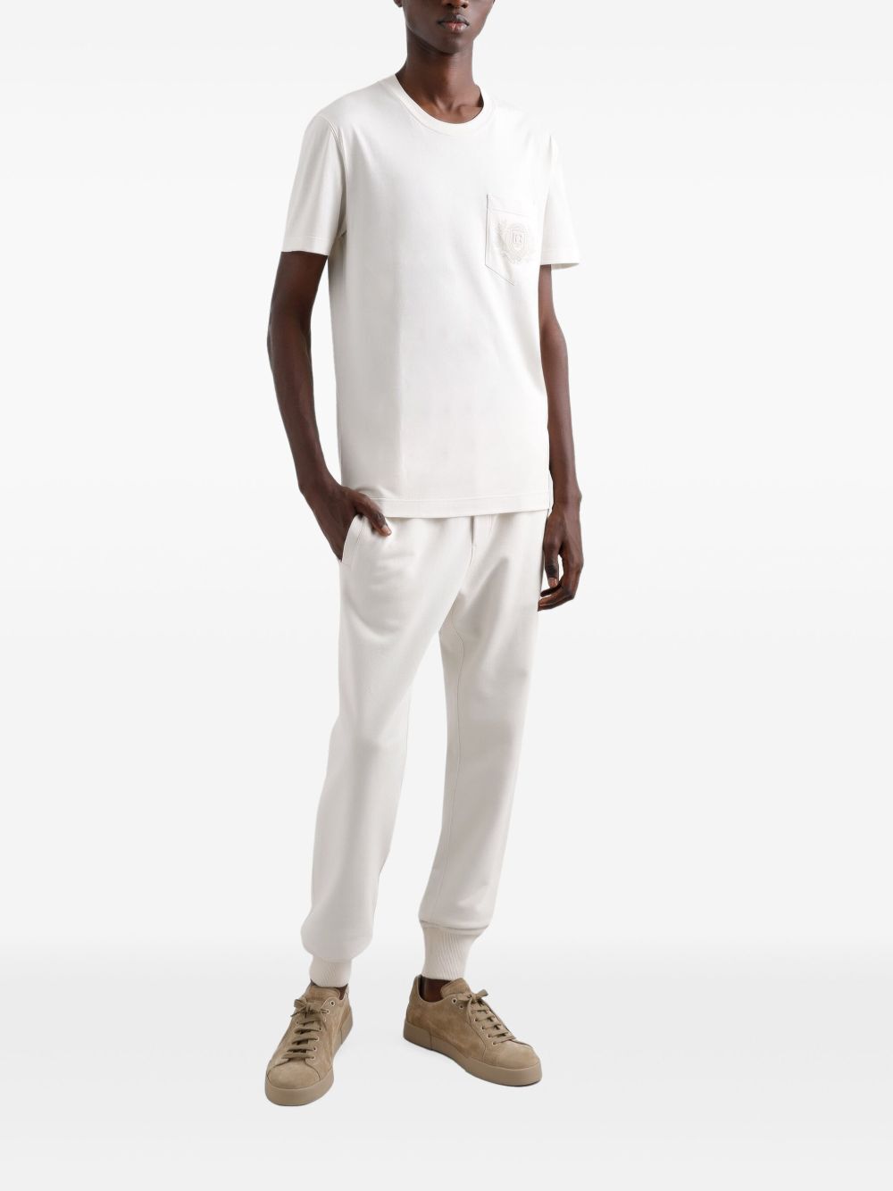 DG LOGO EMBROIDERY COTTON T-SHIRT