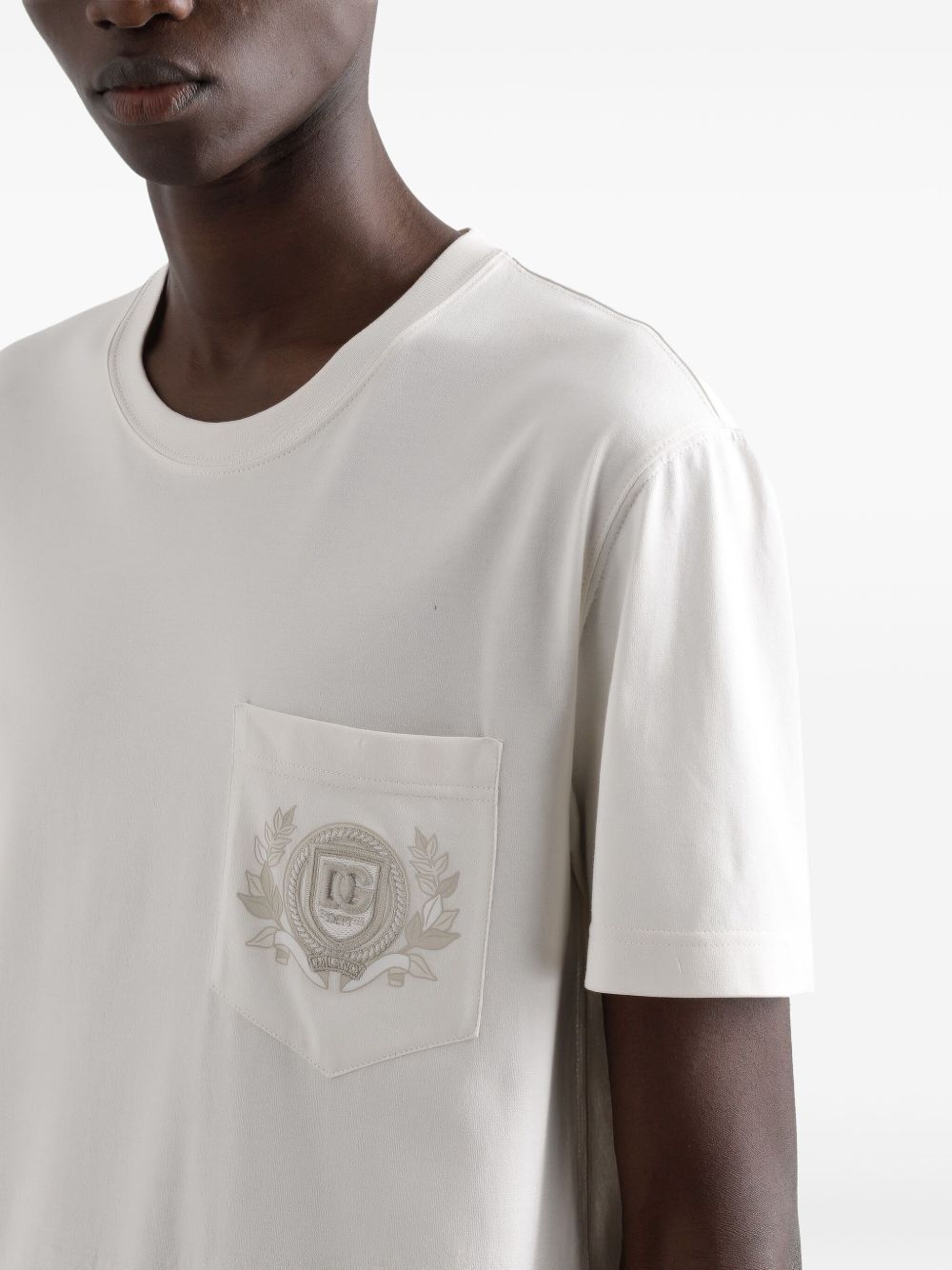 DG LOGO EMBROIDERY COTTON T-SHIRT
