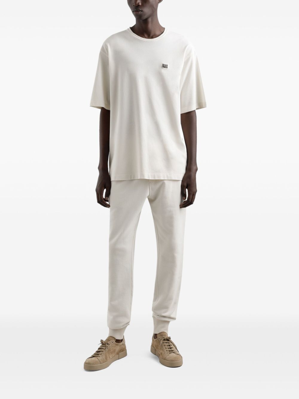 COTTON T-SHIRT WITH METAL TAG