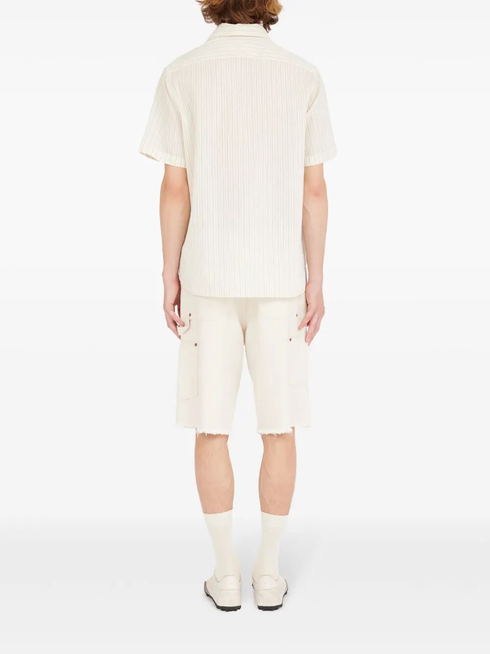 SHORT-SLEEVED STRIPED COTTON SHIRT