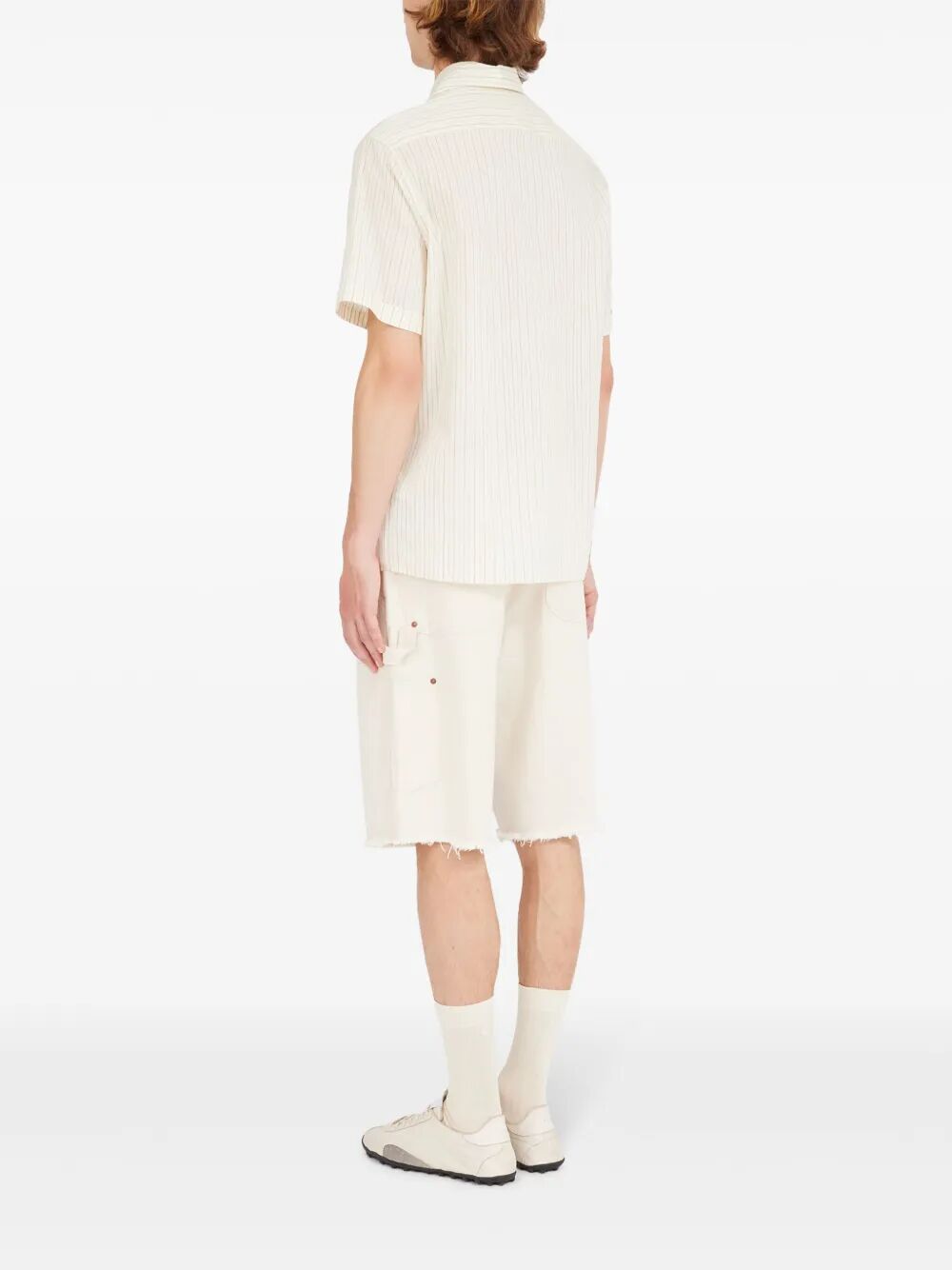 SHORT-SLEEVED STRIPED COTTON SHIRT