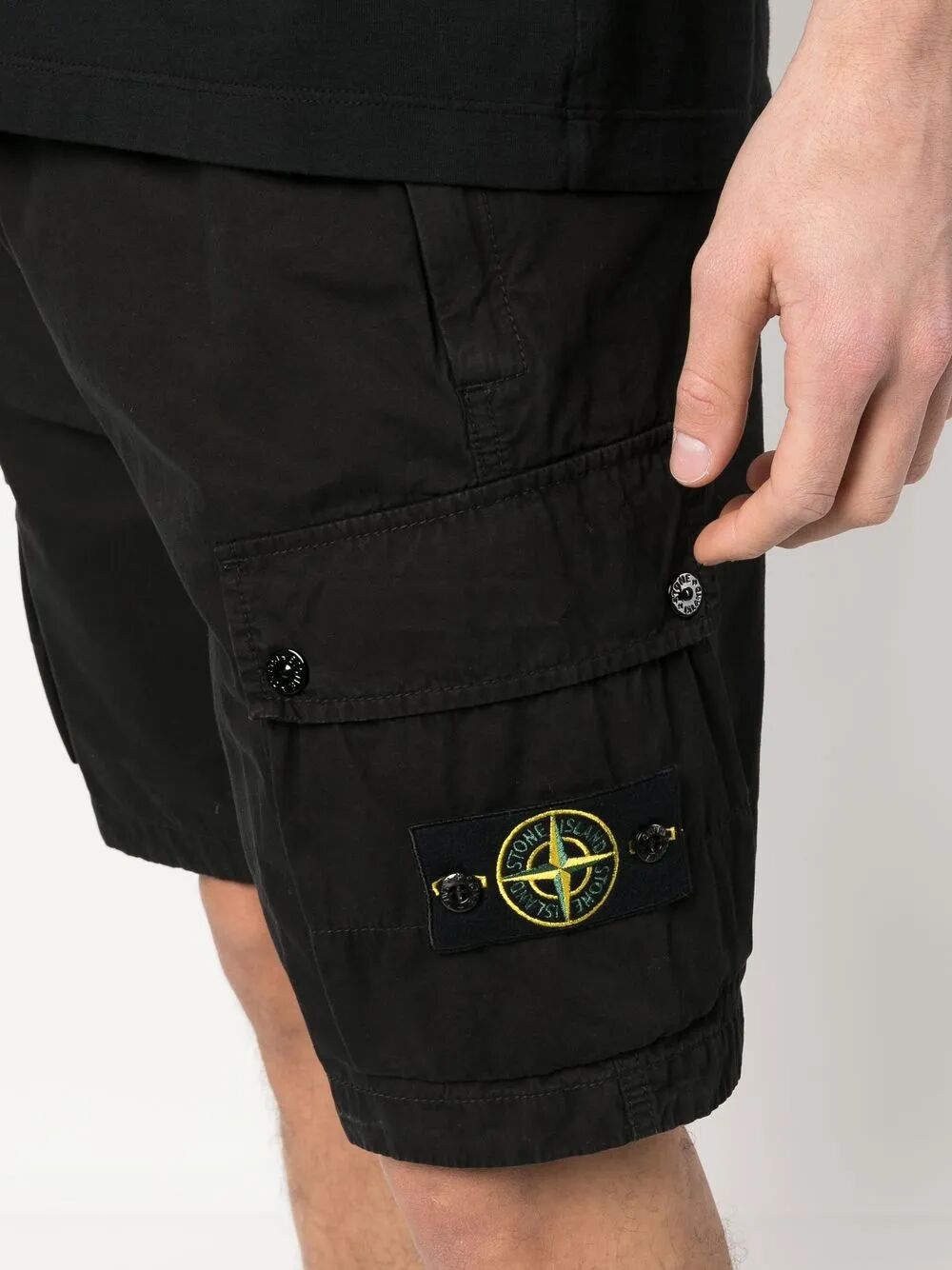 OLD EFFECT COTTON CARGO BERMUDA SHORTS