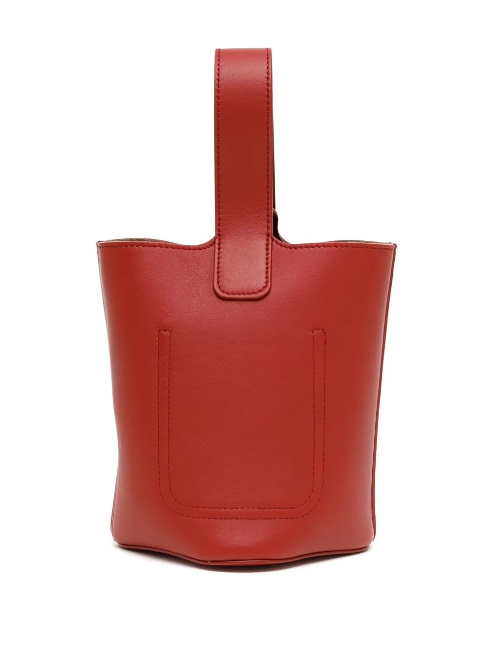 SMOOTH LEATHER MINI PEBBLE BUCKET BAG