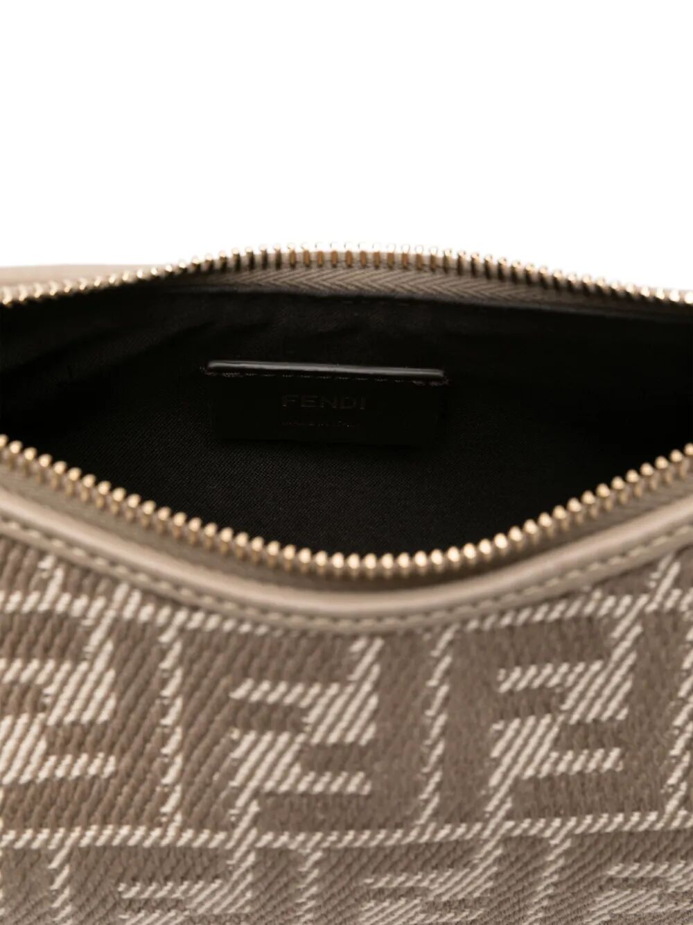 DENIM-EFFECT FF JACQUARD GRAPHY MINI BAG