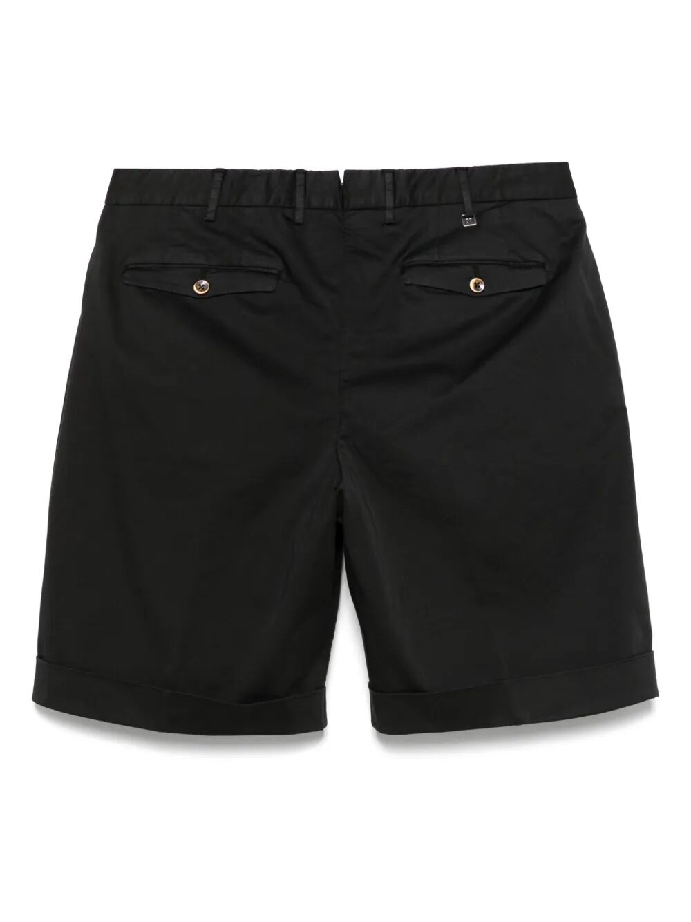 PLEAT-DETAIL COTTON SHORTS