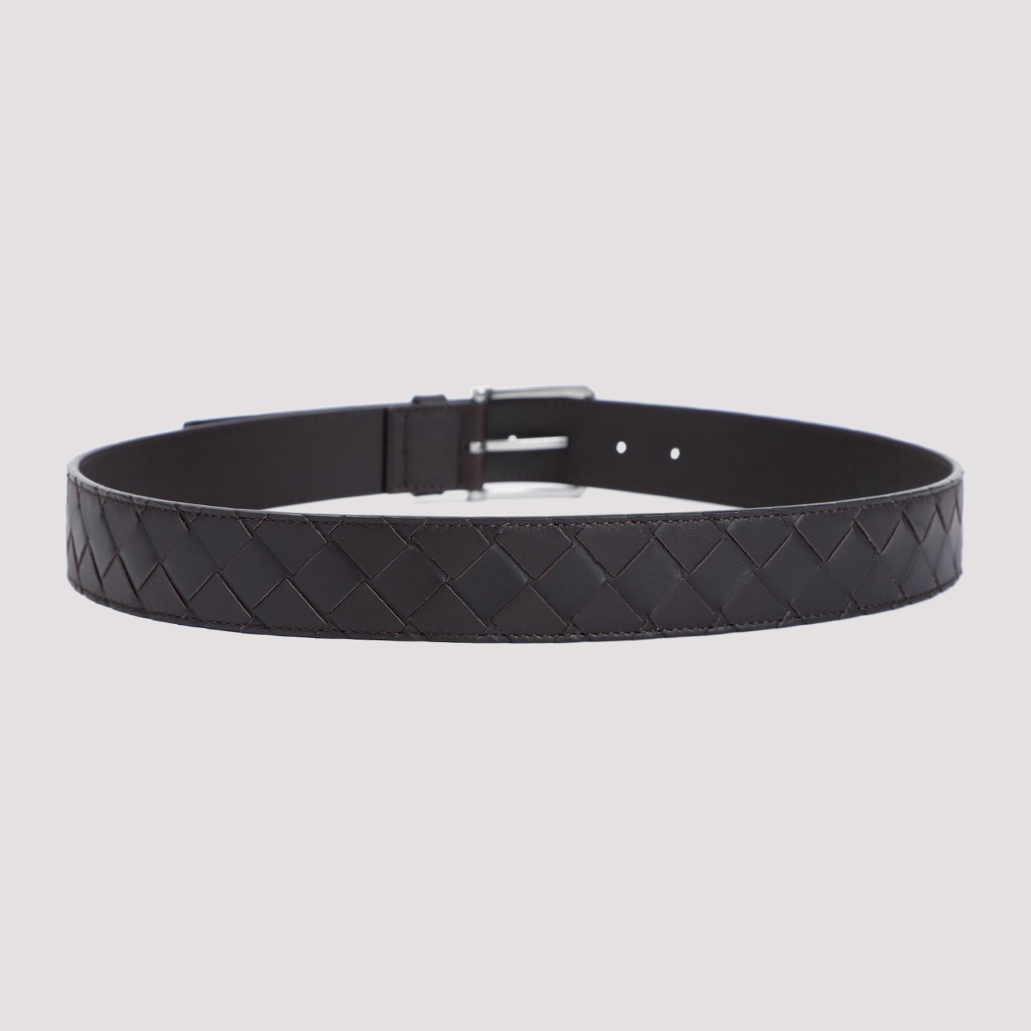 intrecciato leather belt