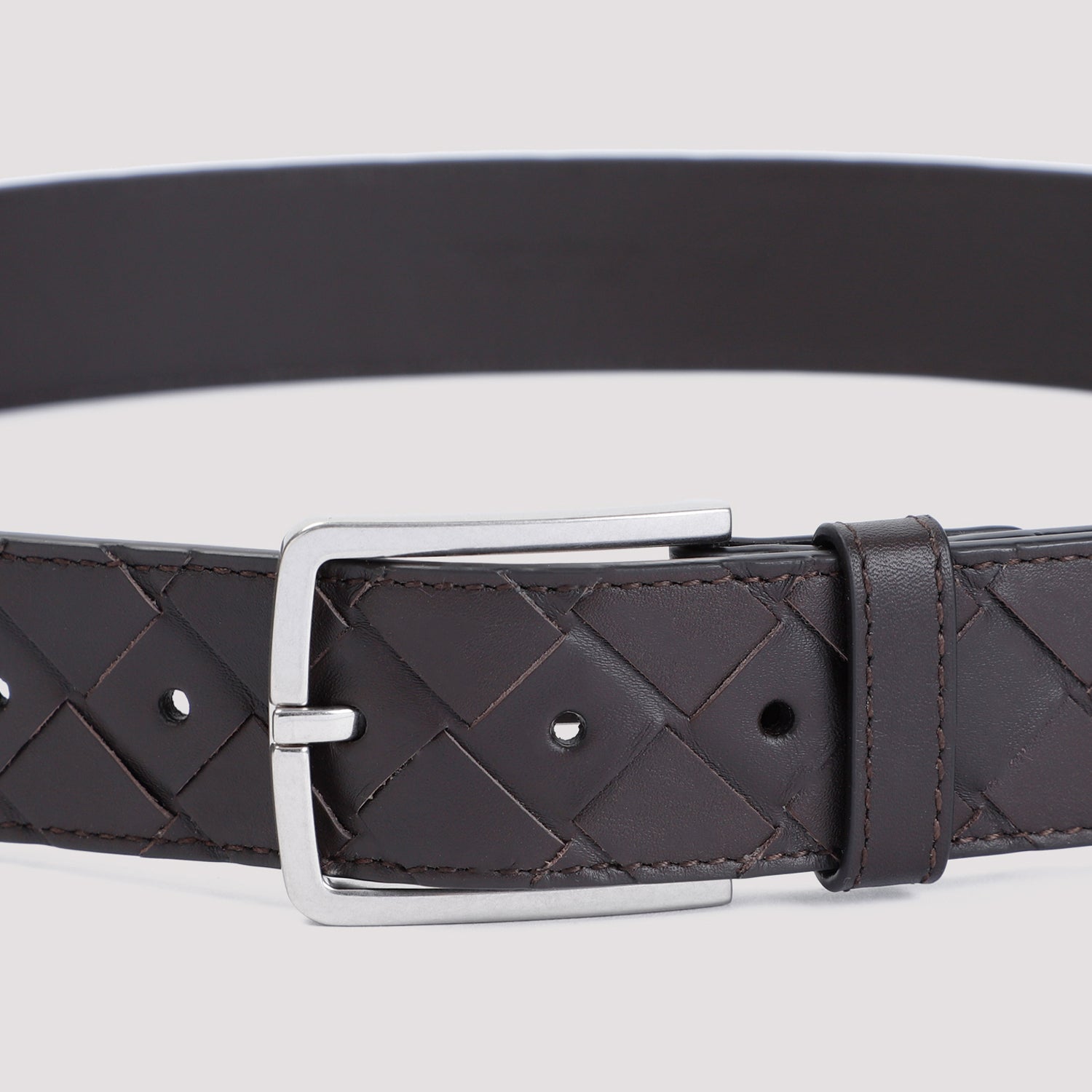 intrecciato leather belt