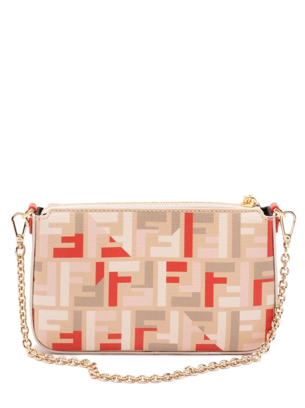 FF FABRIC BAGUETTE POUCH WITH CHAIN