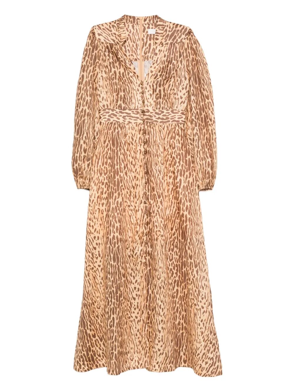 CASCADIAN PLUNGE MIDI DRESS