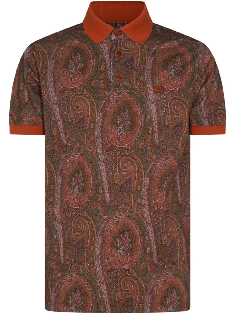 ALL-OVER FOLIAGE COTTON POLO SHIRT