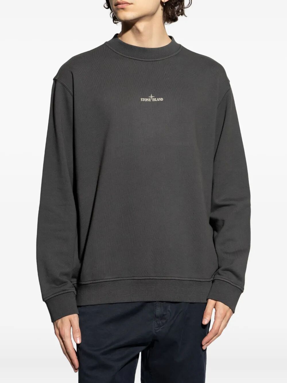 COTTON FLEECE OVERSIZED FIT SWEATSHIRT WITH INDUSTRIAL FOUR PRINT