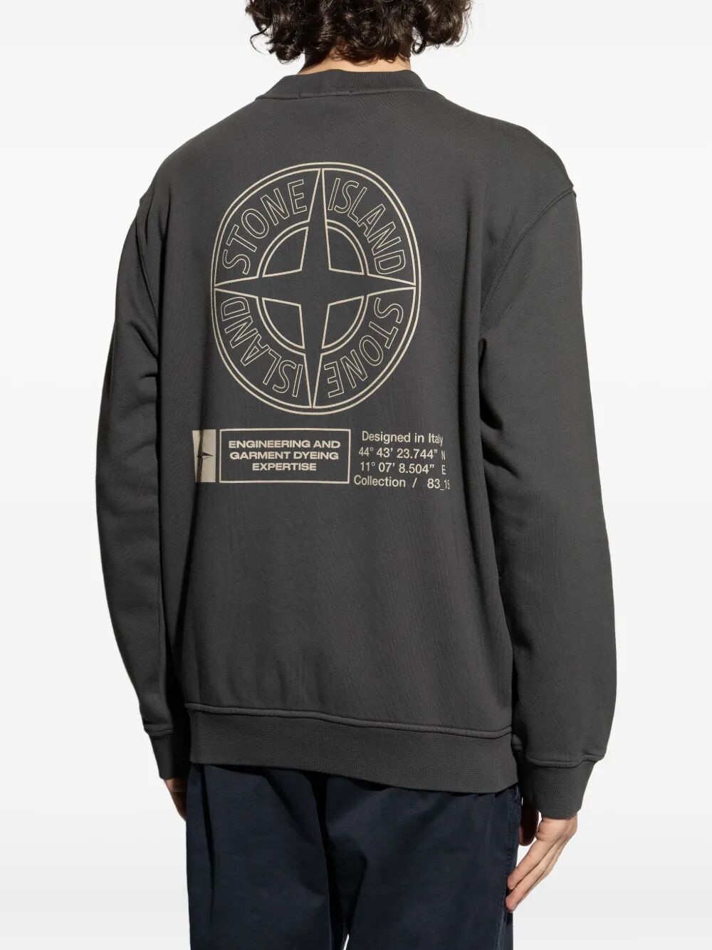 COTTON FLEECE OVERSIZED FIT SWEATSHIRT WITH INDUSTRIAL FOUR PRINT