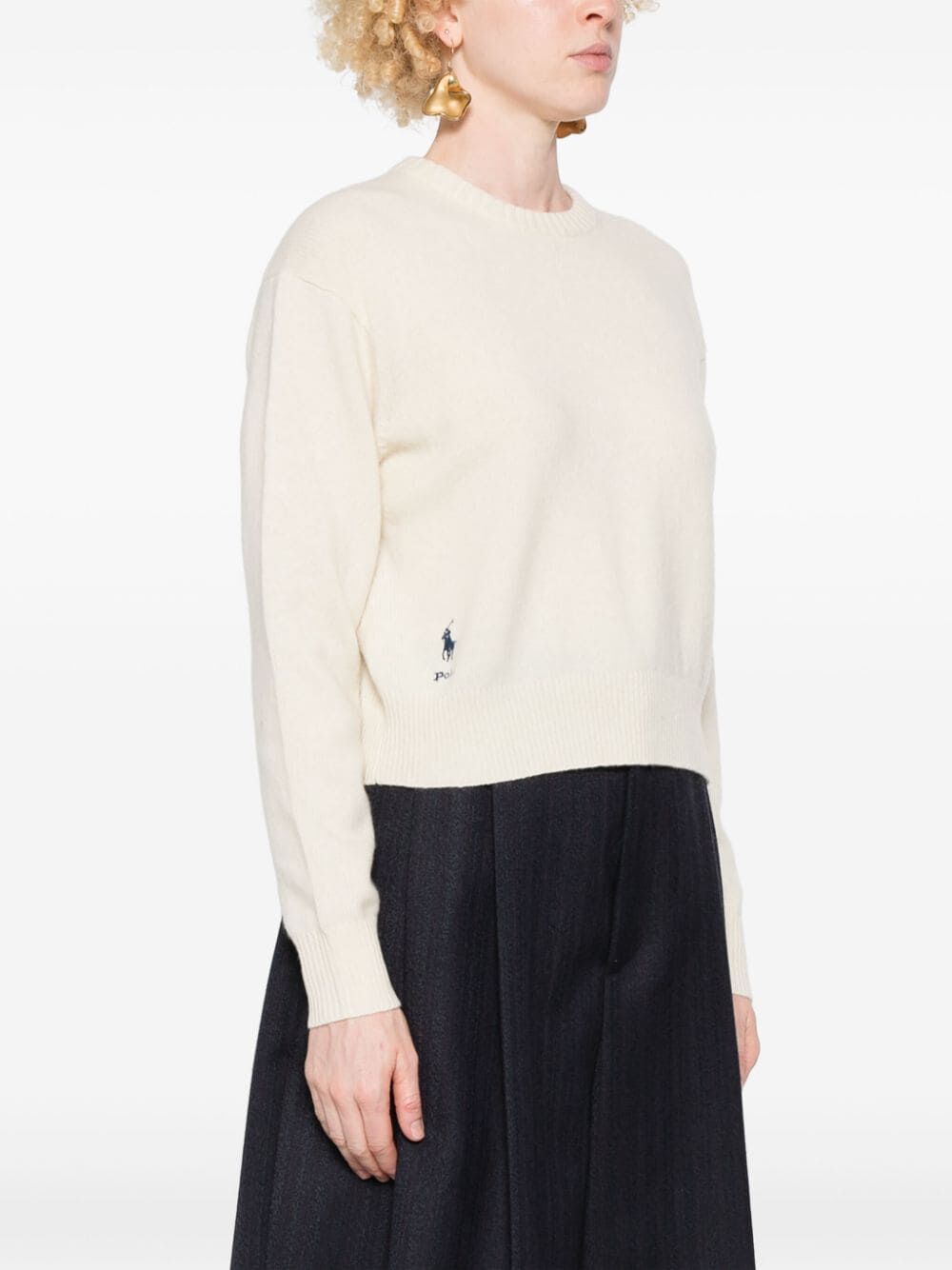DROPPED SHOULDER WOOL SWEATER