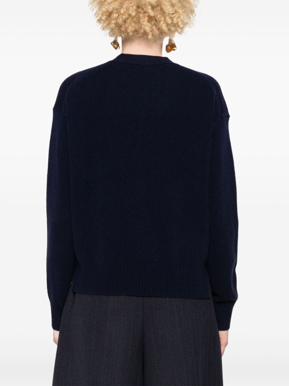 CARDIGAN IN LANA CON SPALLA SCESA
