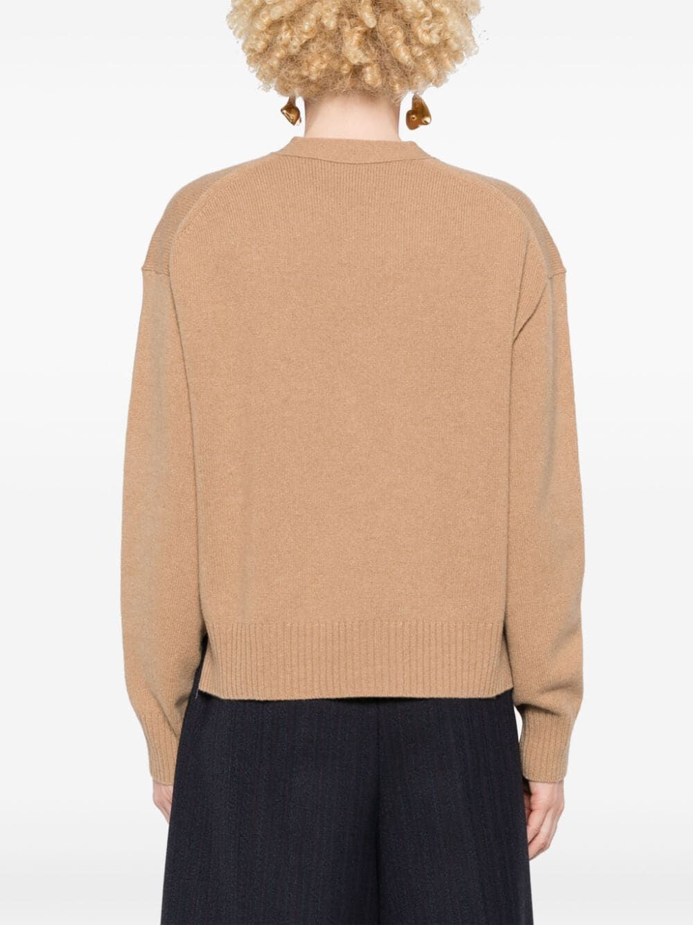 CARDIGAN IN LANA CON SPALLA SCESA
