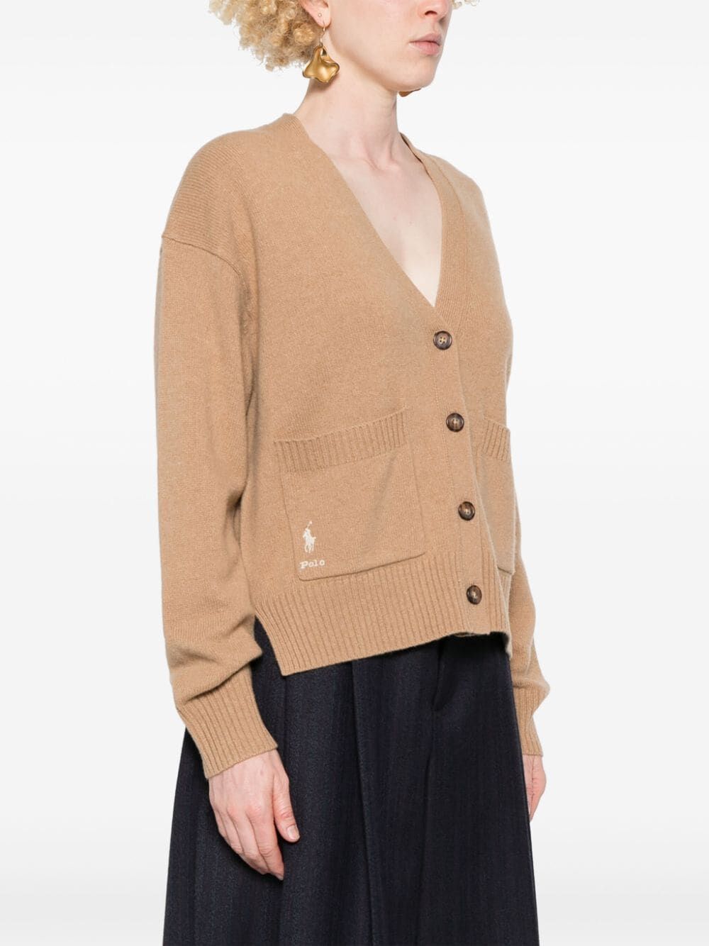 CARDIGAN IN LANA CON SPALLA SCESA