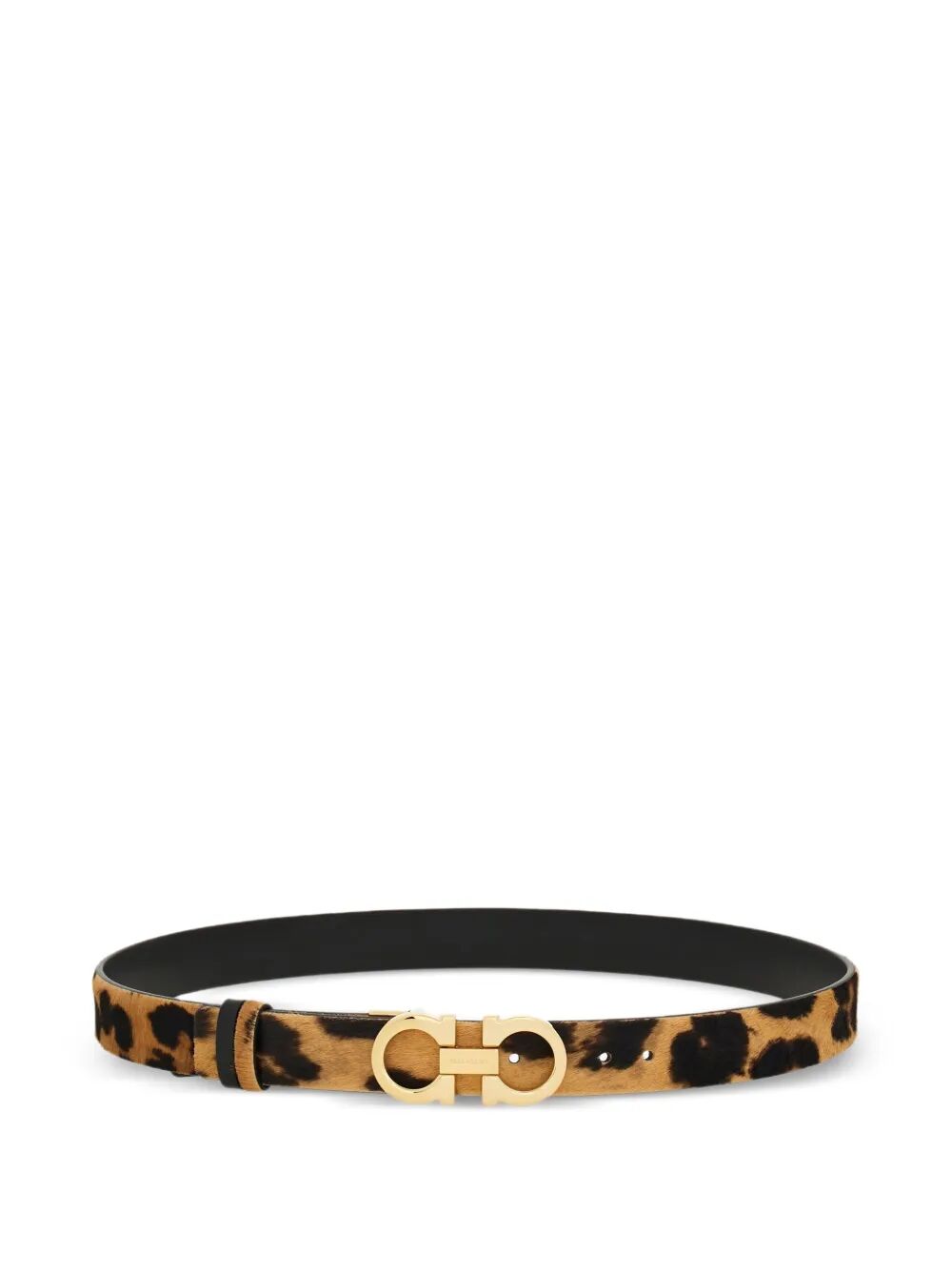ANIMAL-PRINT PONY HAIR GANCINI BELT