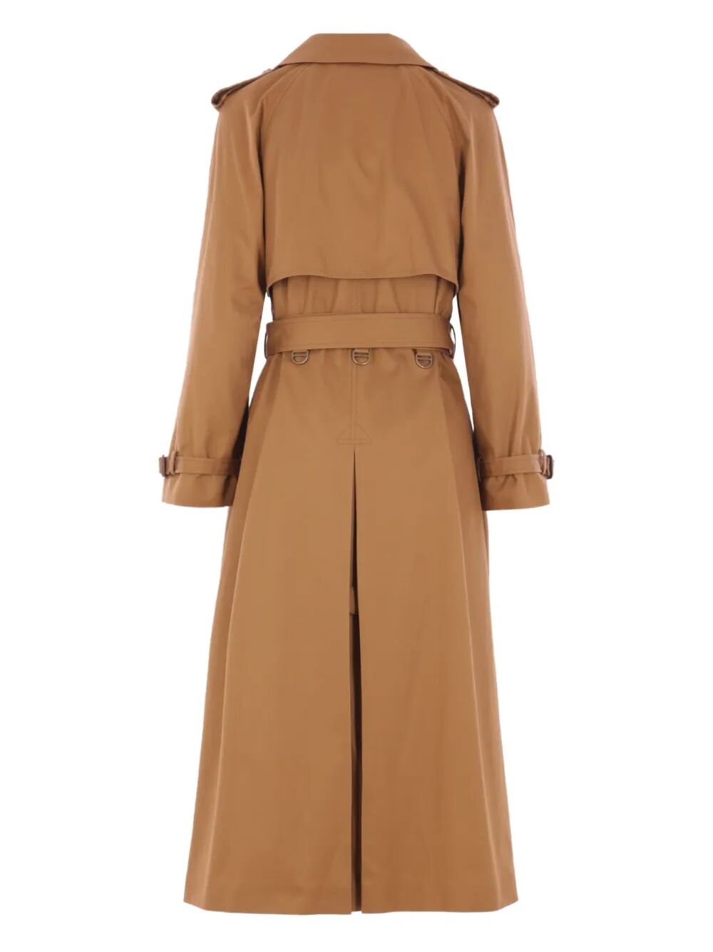 COTTON GABARDINE BELTED LONG TRENCH COAT