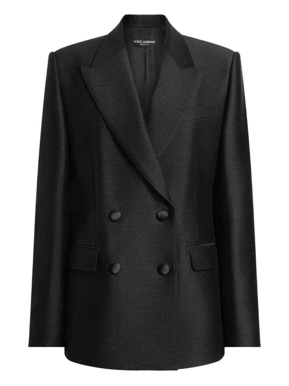 DOUBLE-BREASTED JACKET IN FAILLE