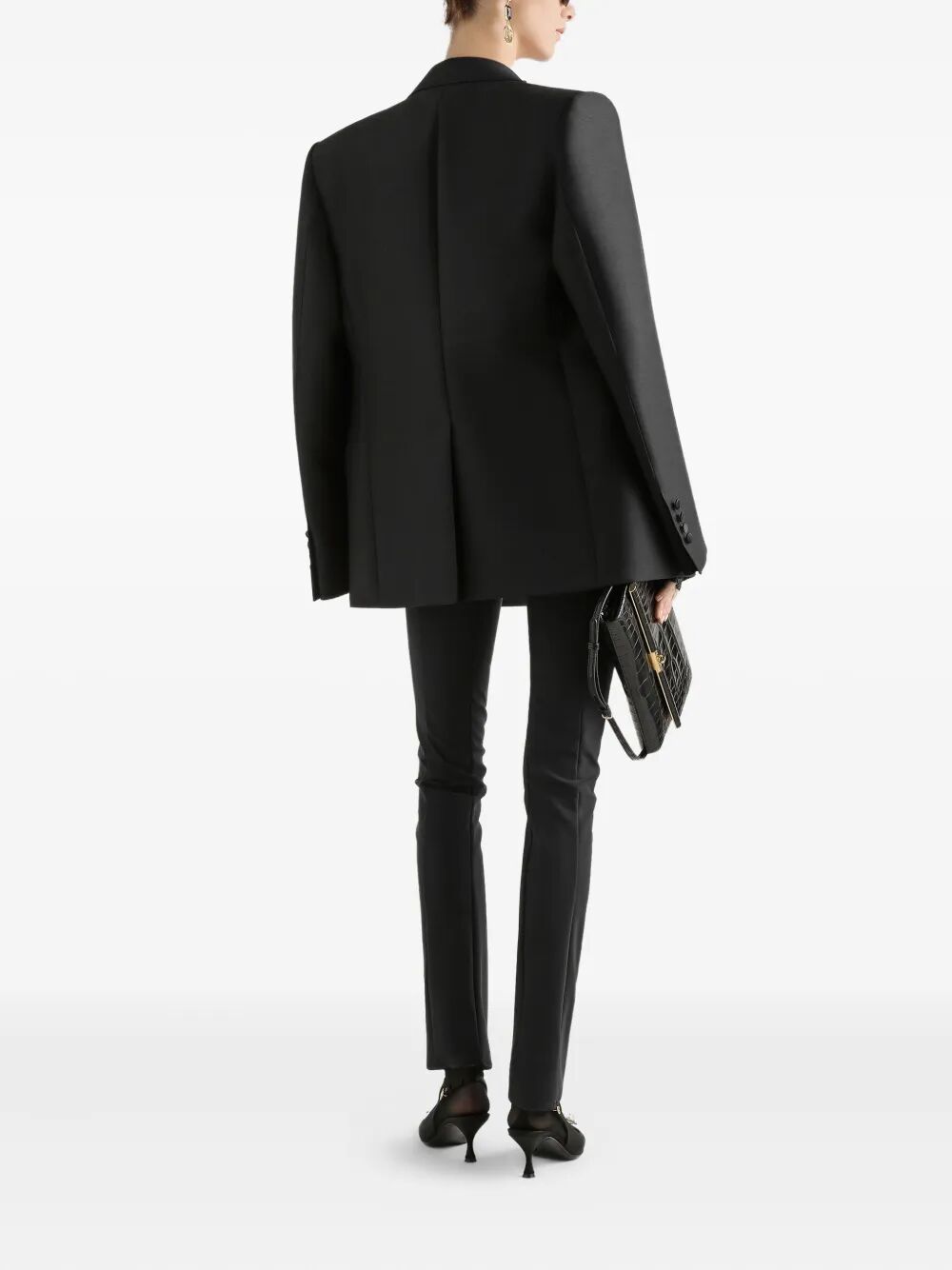 DOUBLE-BREASTED JACKET IN FAILLE