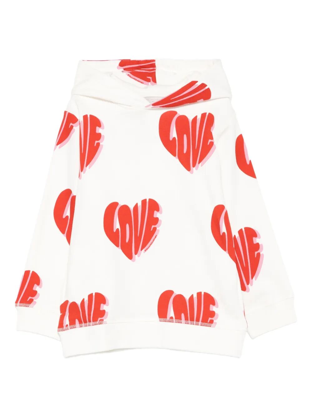 HEART-PRINT HOODIE