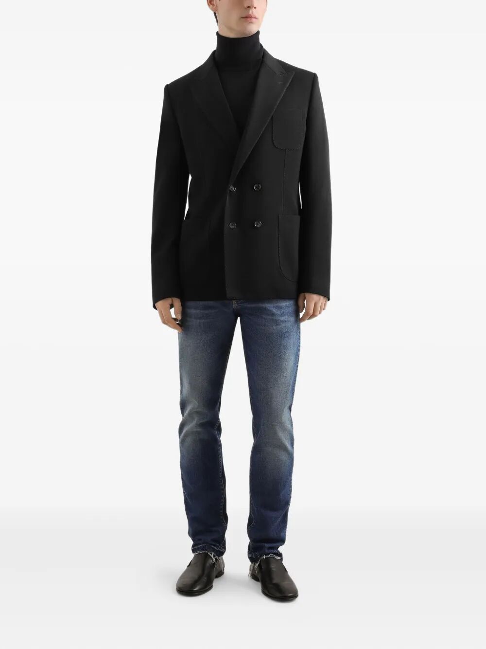 DOUBLE-BREASTED WOOL BLAZER
