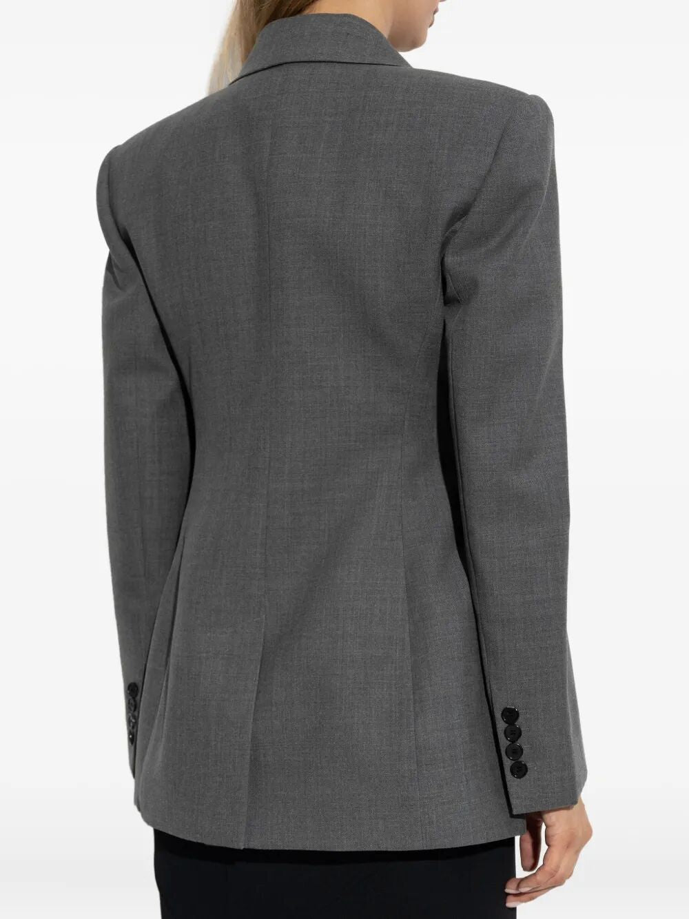DOUBLE-BREASTED WOOL STRUCTURED JACKET