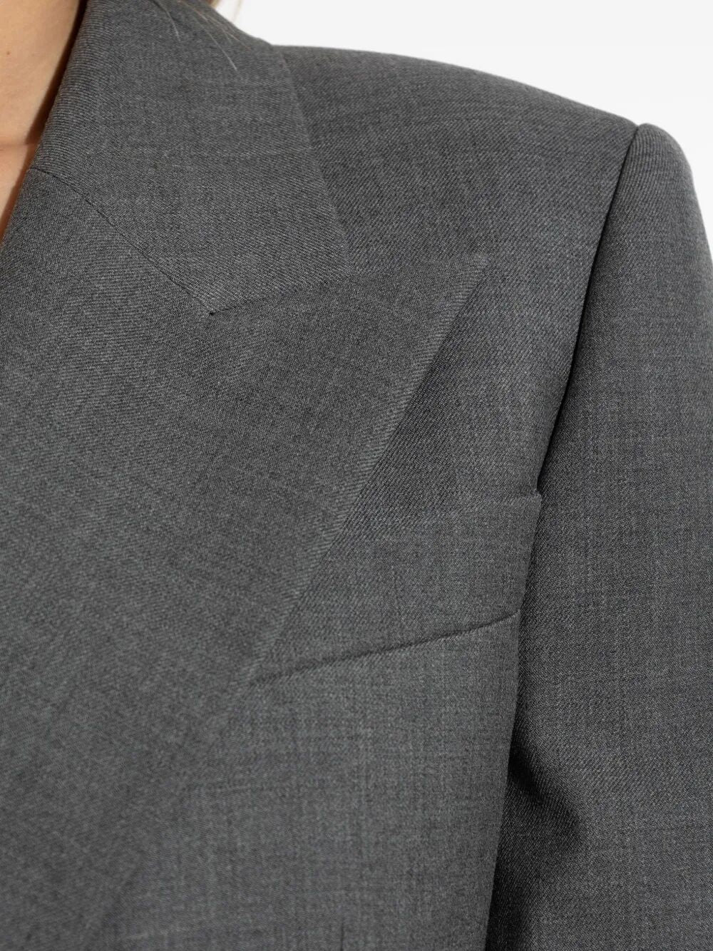 DOUBLE-BREASTED WOOL STRUCTURED JACKET