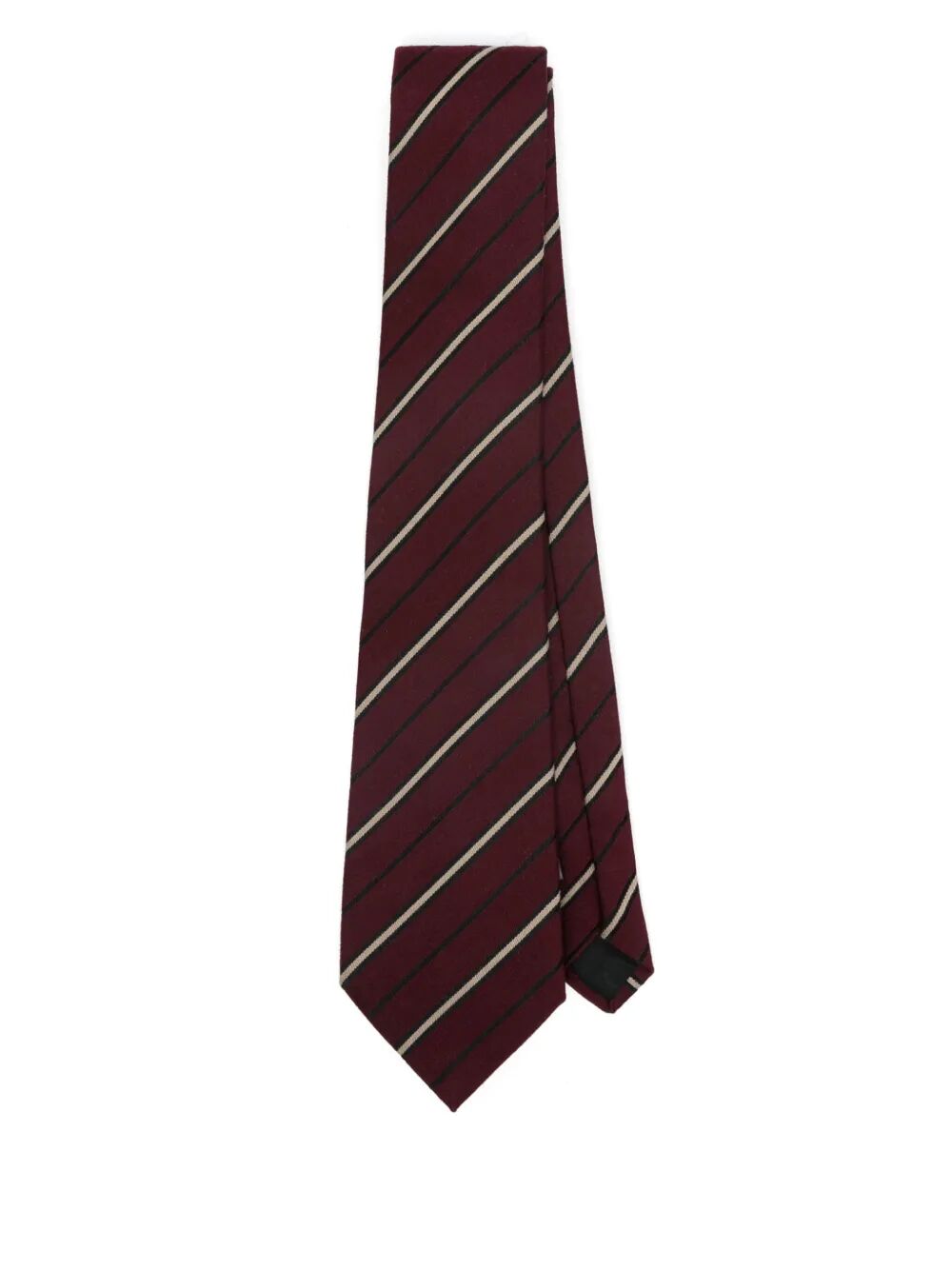 STRIPED WIDE TIE IN WOOL AND SILK