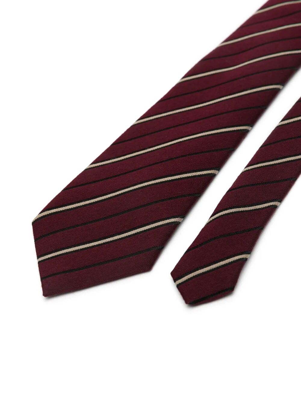 STRIPED WIDE TIE IN WOOL AND SILK