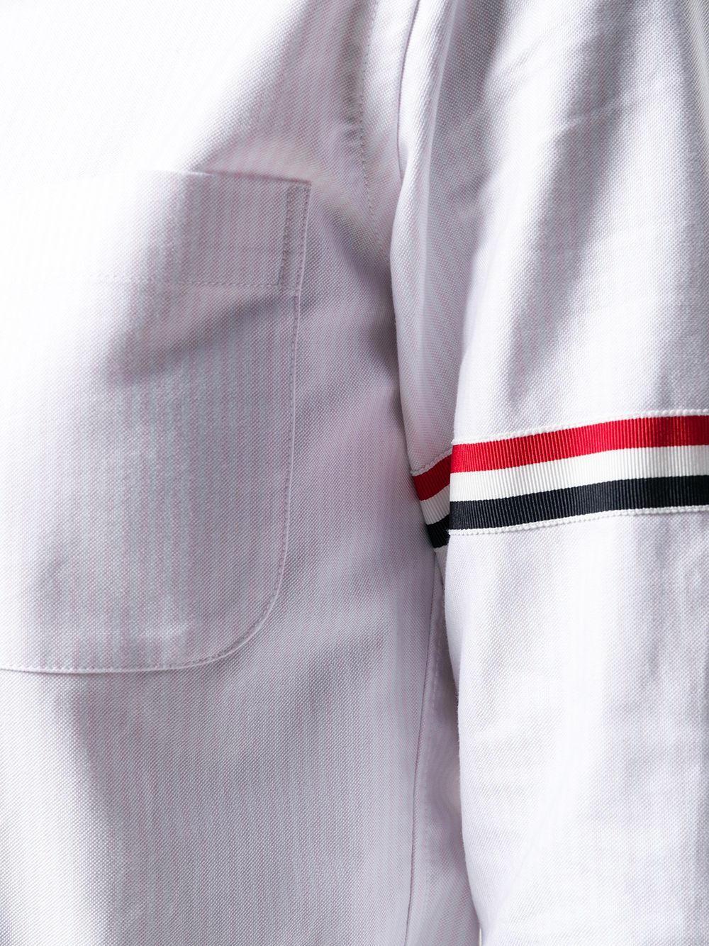 STRIPE OXFORD ARMBAND CLASSIC ROUND COLLAR SHIRT