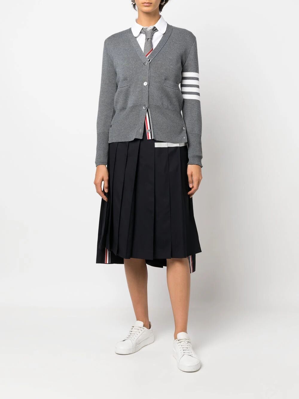 WOOL PLEATED MIDI SKIRT