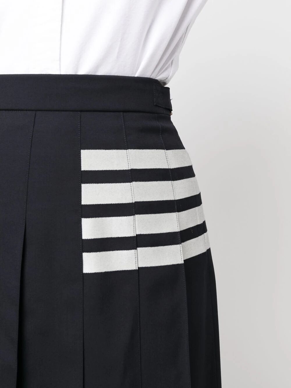WOOL PLEATED MIDI SKIRT