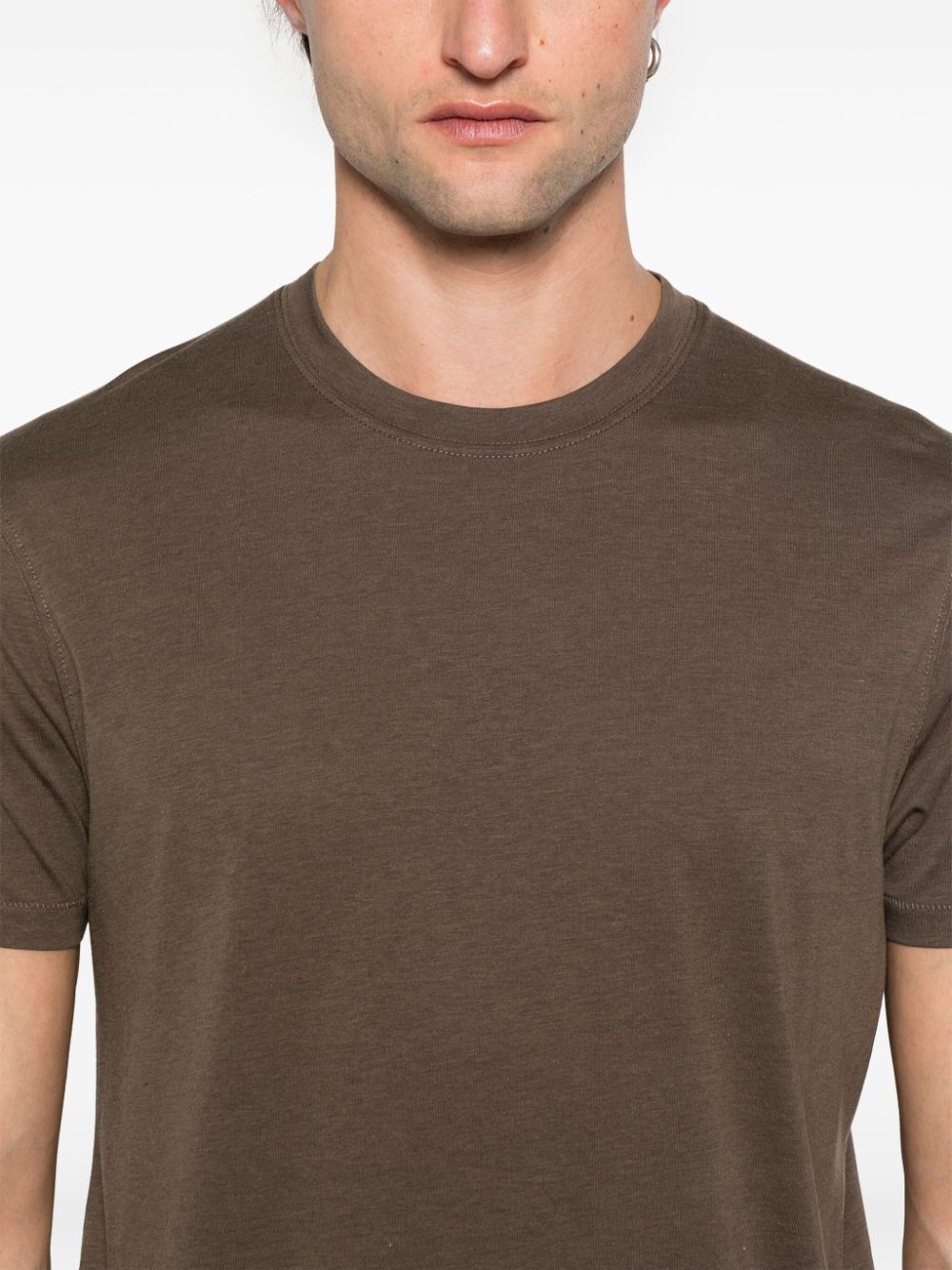 LYOCELL AND COTTON REGULAR FIT T-SHIRT