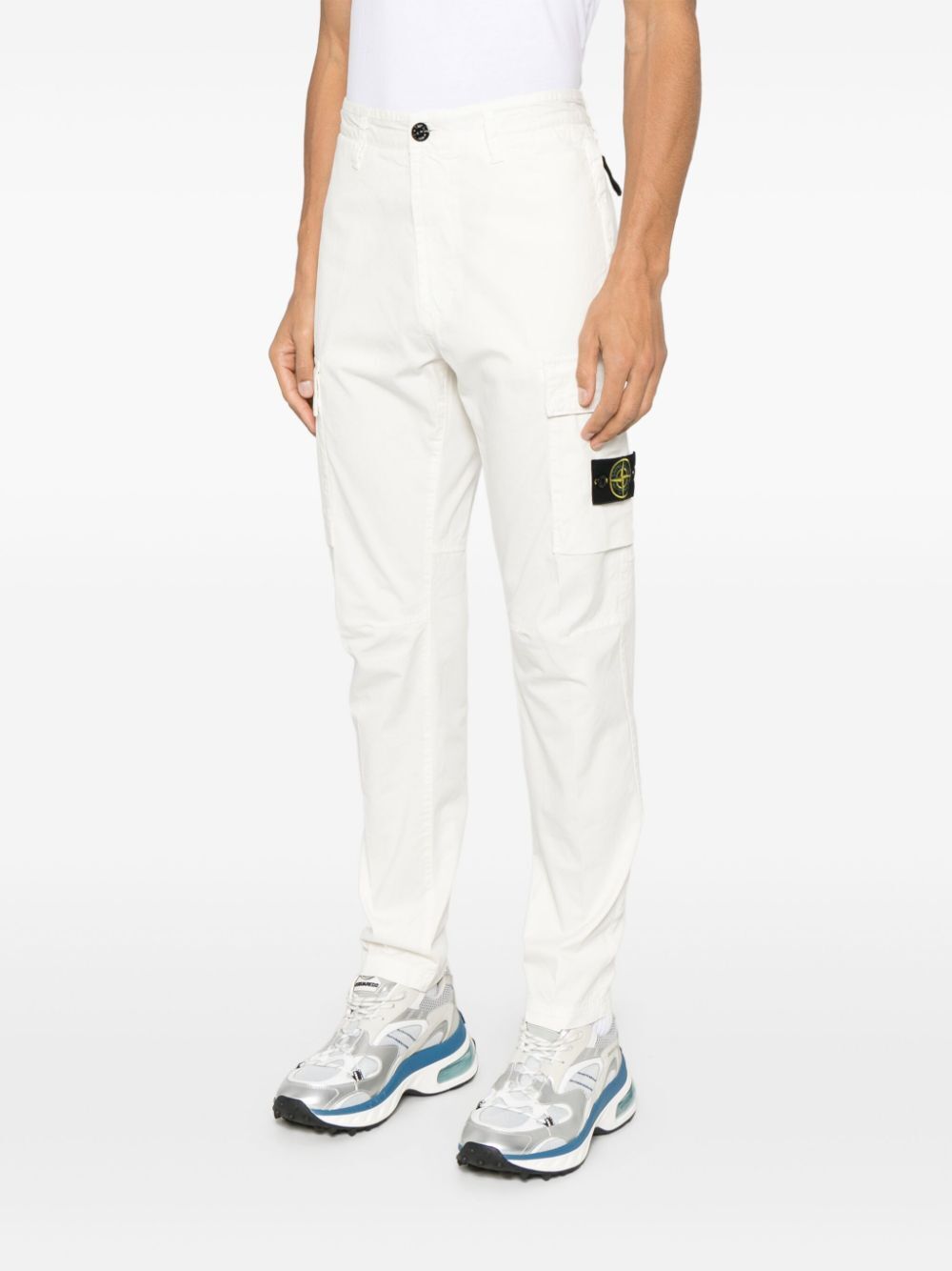 TAPERED LEG COTTON CARGO TROUSERS